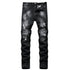 Straight Pants Men's Ripped Jeans Younger Mid Waisted Denim Jeans